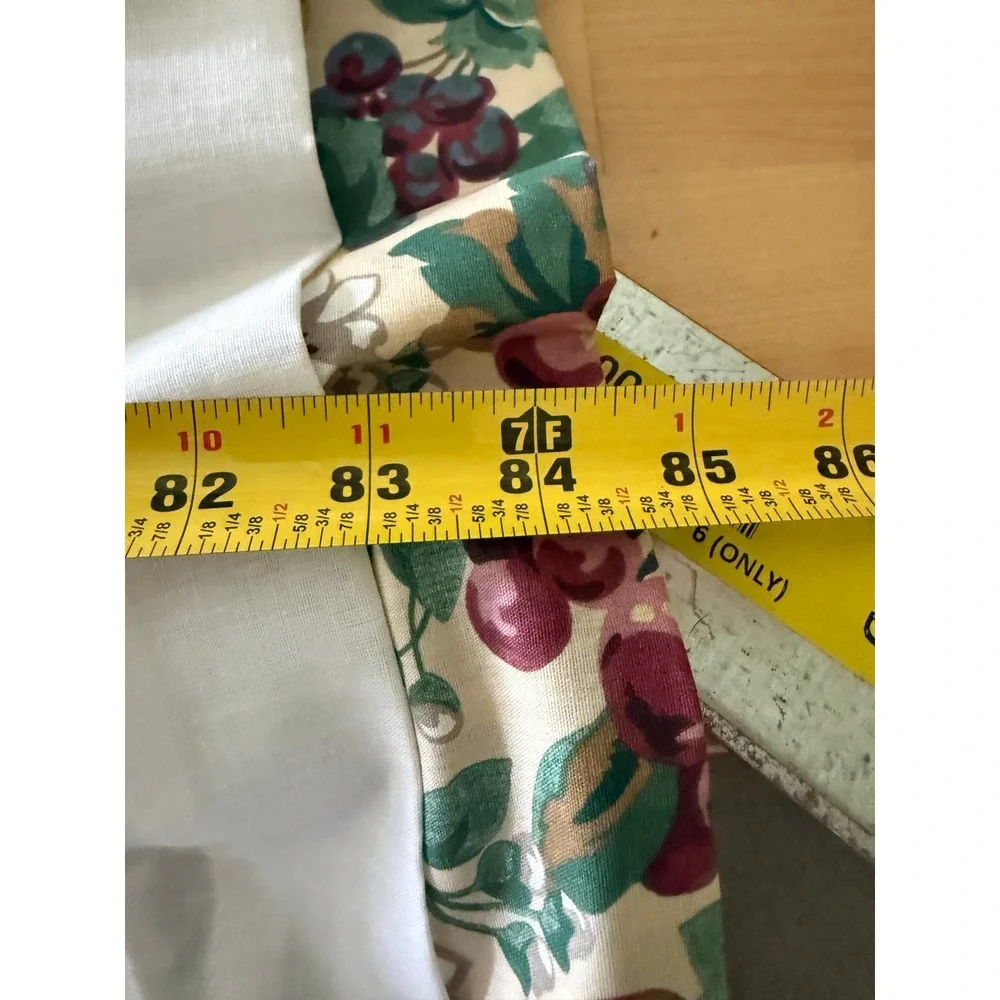 Vintage Laura Ashley Curtain Valance Panel 40x 84 Cottagecore Floral Fruit USA